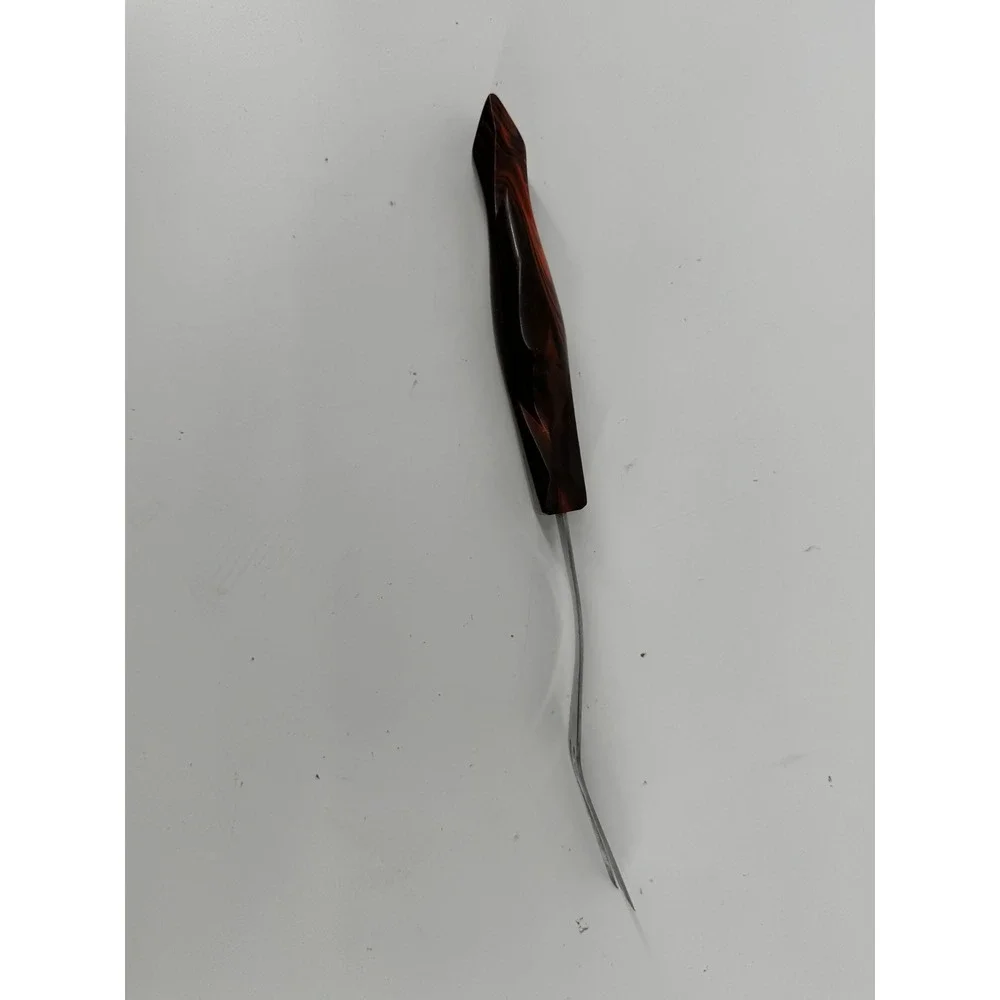 Cutco 1726 Turning‎ Fork 3 Prong Brown/Orange Swirl Marbling Handle